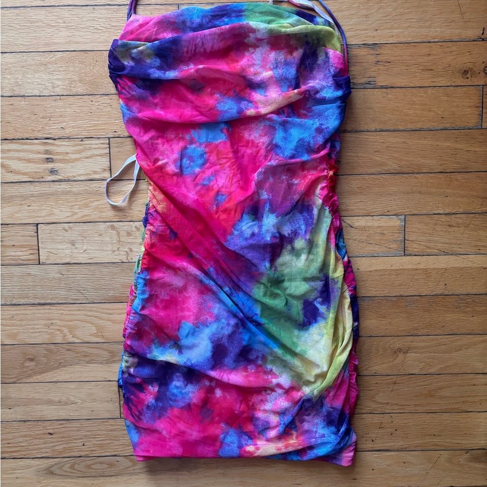 superdown Multicolor Tie-Dye Mini Dress